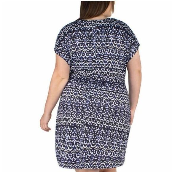 Nicole Miller Wrap Dress Size 2X Lightweight Dress in Black and Blue - Picture 5 of 8
